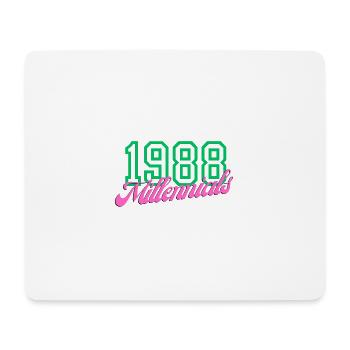 1988 Millennial Digital Keynote Design - Mouse Pad (horizontal) - white - Front