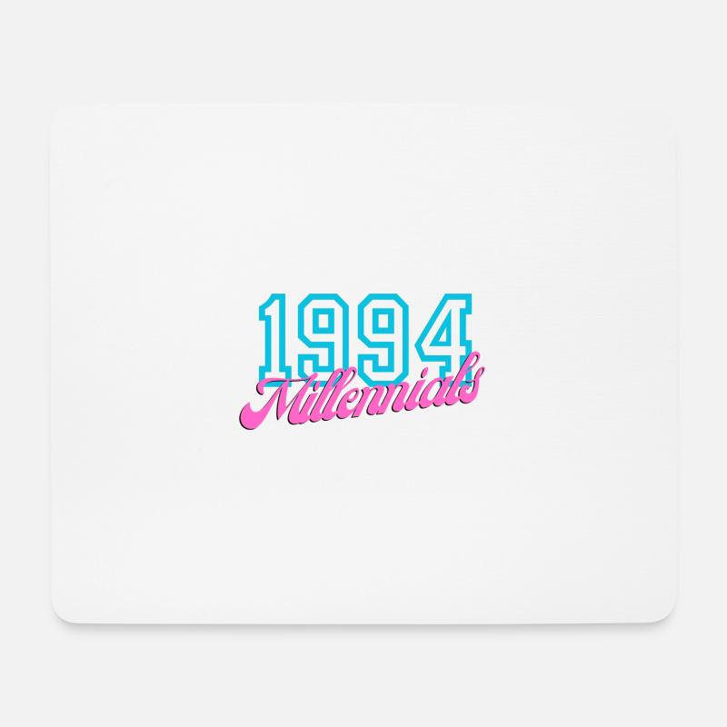 1994 Millennials Rétro Date Design - Tapis de souris (format paysage) - blanc