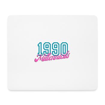 Retro 1990 Millennial Digital Style Design - Mouse Pad (horizontal) - white - Front