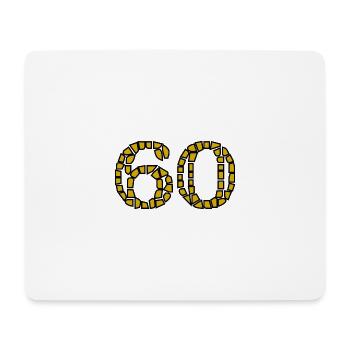 60. 60 JAHRE. 60-JÄHRIGES JUBILÄUM. 60. GEBURTSTAG. - Mousepad (Querformat) - Weiß - Vorne