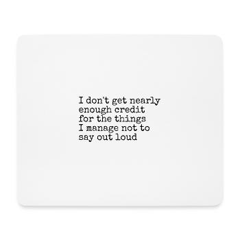 Humor, Sarcasm, Silent Thoughts - Mouse Pad (horizontal) - white - Front