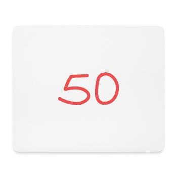 50th birthday fifty pink number pink - Mouse Pad (horizontal) - white - Front