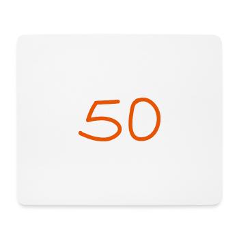 50th birthday fifty number oranges - Mouse Pad (horizontal) - white - Front