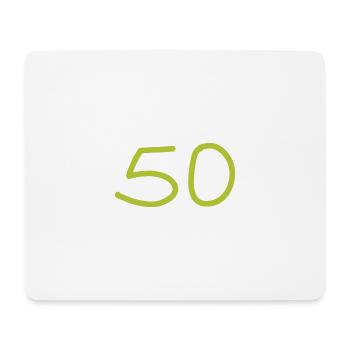 50th birthday fifty number green - Mouse Pad (horizontal) - white - Front
