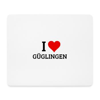 I LOVE GÜGLINGEN CITY G TOWN - Mousepad (Querformat) - Weiß - Vorne