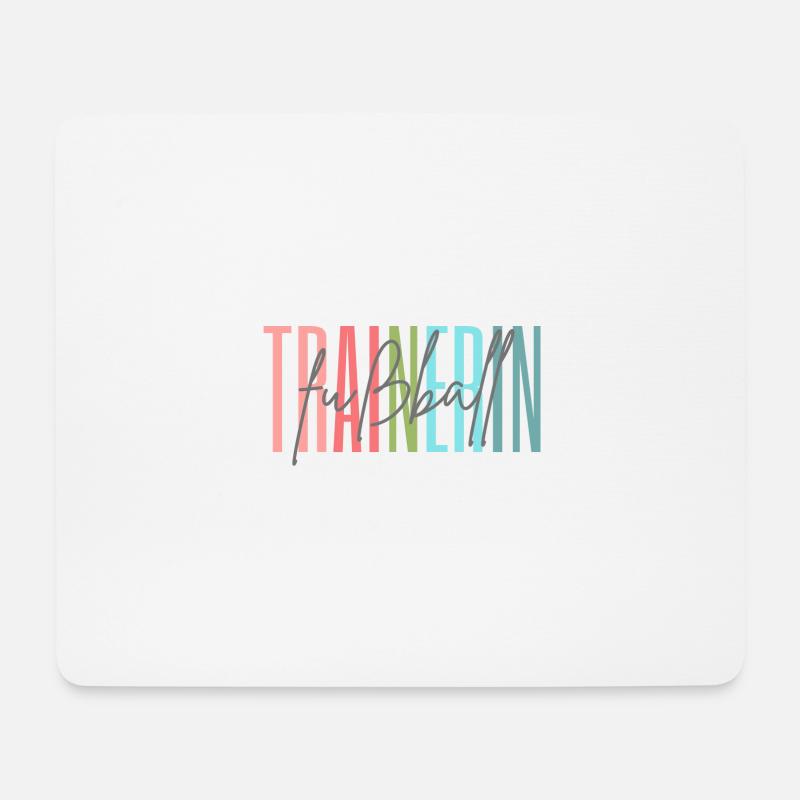 Trainerin Fußball Fußballtrainerin Geschenk - Mousepad (Querformat) - Weiß