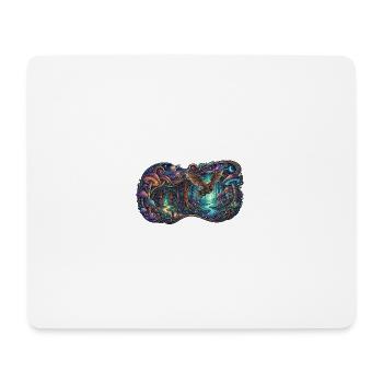 Nachtwald Drachenpfad - Mousepad (Querformat) - Weiß - Vorne