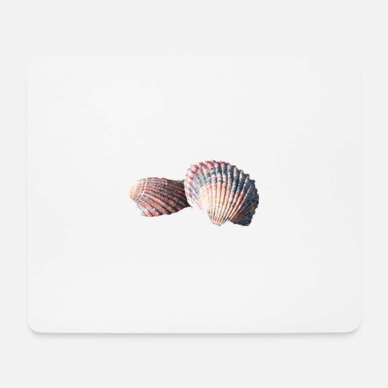 Muscheln, Muscheln, Strand, Meer,Urlaub - Mousepad (Querformat) - Weiß