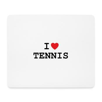 J’adore le tennis - Tapis de souris (format paysage) - blanc - Devant