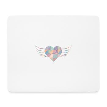 Pastel Heart with Wings - ApriNoeScor - Mouse Pad (horizontal) - white - Front