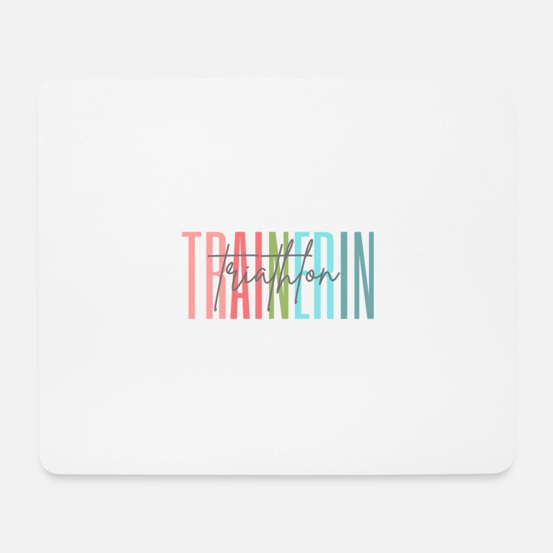Trainerin Triathlon Triathlontrainerin Geschenk - Mousepad (Querformat) - Weiß