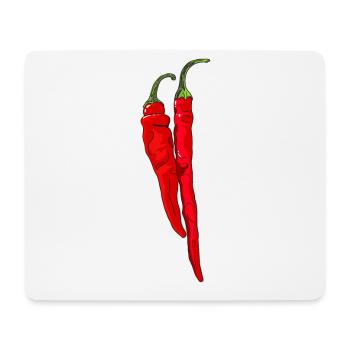 Chili Piment Piment Piment Poivre Paprika Nourriture épicée - Tapis de souris (format paysage) - blanc - Devant