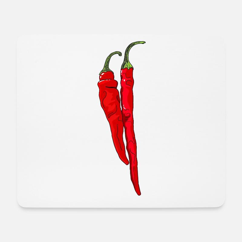 Chili Pepper Hot Chilli Peppers Spicy Food - Mouse Pad (horizontal) - white