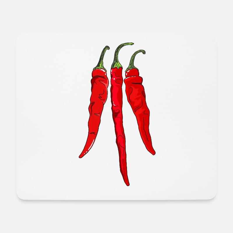 Chili Pepper Hot Chilli Peppers Spicy Food - Mouse Pad (horizontal) - white