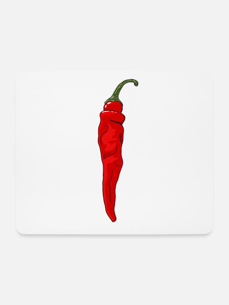 Chili Pepper Scharf Chilischote Paprika Spicy Food - Mousepad (Querformat) - Weiß