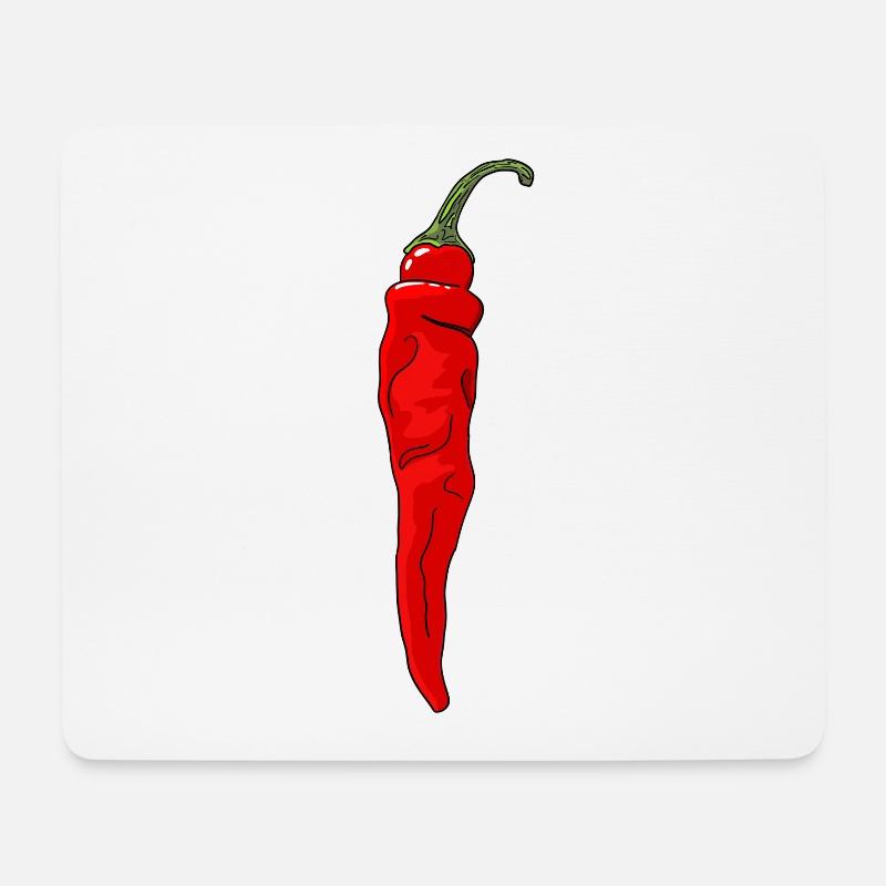 Chili Pepper Scharf Chilischote Paprika Spicy Food - Mousepad (Querformat) - Weiß