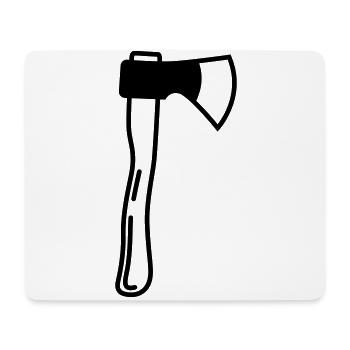 Axt Symbol - Mousepad (Querformat) - Weiß - Vorne