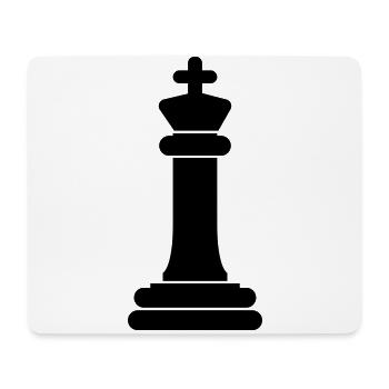 Schachfigur König - Mousepad (Querformat) - Weiß - Vorne