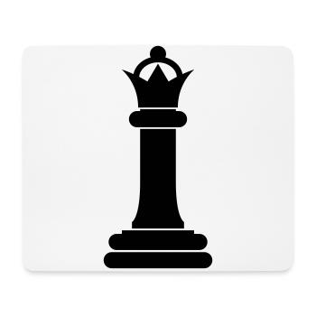 Schachfigur Königin - Mousepad (Querformat) - Weiß - Vorne