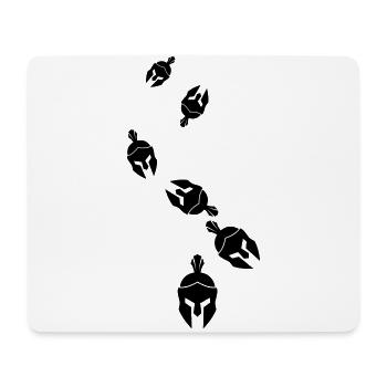 Casque Spartan - Tapis de souris (format paysage) - blanc - Devant