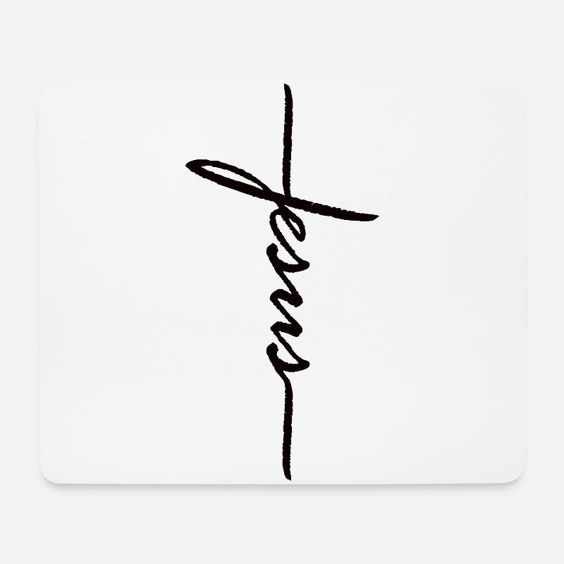 Jesus - Mousepad (Querformat) - Weiß