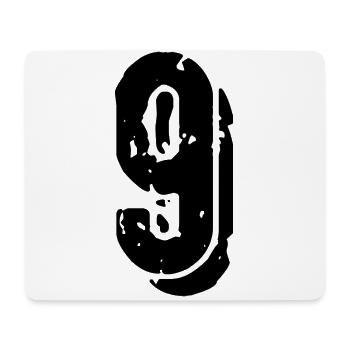 Maillot à 9 chiffres - Tapis de souris (format paysage) - blanc - Devant
