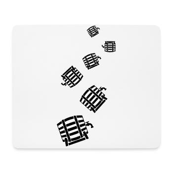 Bierfass Icon Symbol - Mousepad (Querformat) - Weiß - Vorne