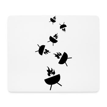 Symbole de l’icône de grille - Tapis de souris (format paysage) - blanc - Devant