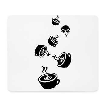 Kaffee Icon - Mousepad (Querformat) - Weiß - Vorne