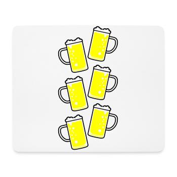 Chope de bière symbole de bière - Tapis de souris (format paysage) - blanc - Devant