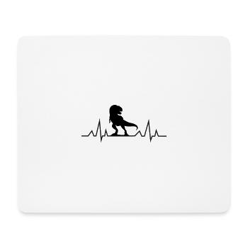 Mein Herz schlägt für T-Rex - Mousepad (Querformat) - Weiß - Vorne