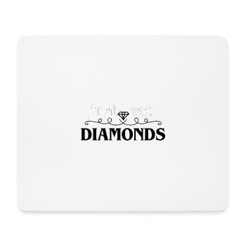 Just Eat diamonds - Mousepad (Querformat) - Weiß - Vorne