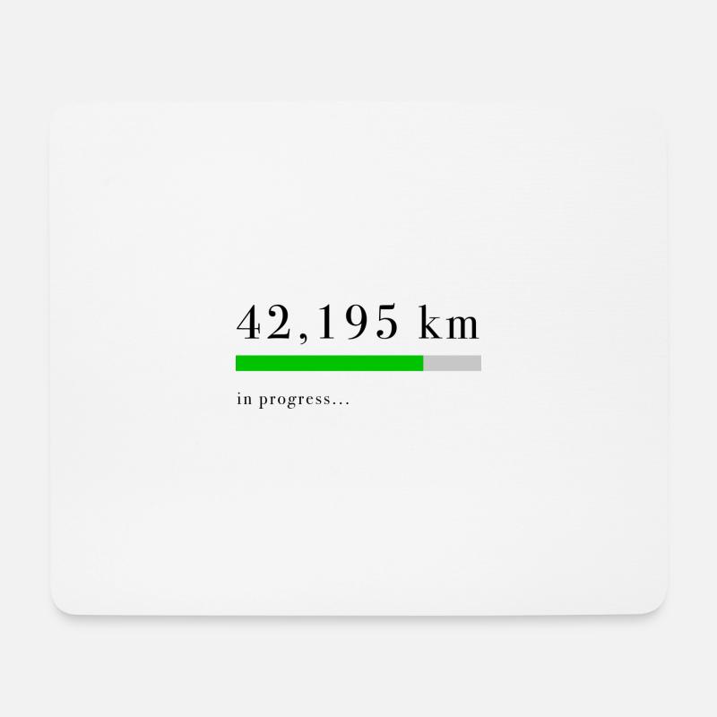42,195 km in progress - Mousepad (Querformat) - Weiß