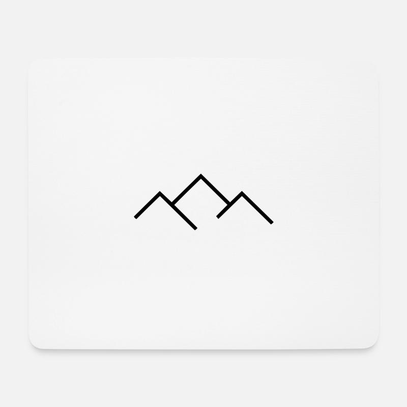 Bergkette - Mousepad (Querformat) - Weiß