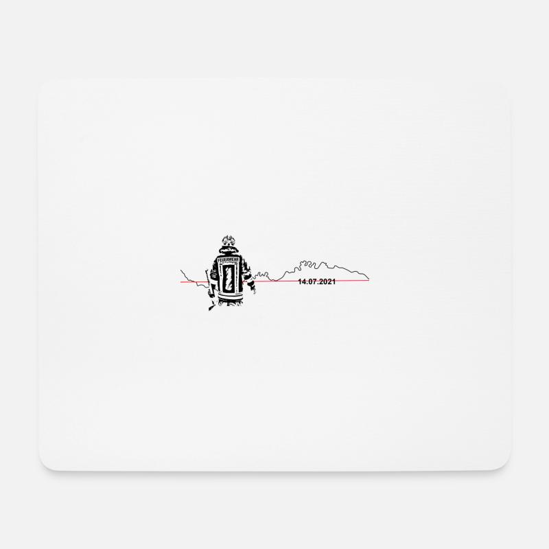 Feuerwehr Ahrtal Flut 14.07.2021 - Mousepad (Querformat) - Weiß