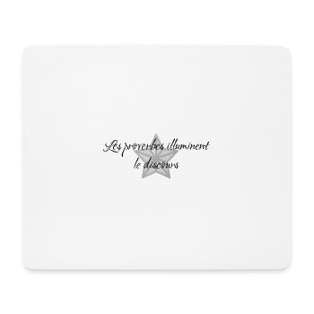 les proverbes illuminent le discours - Tapis de souris (format paysage) - blanc - Devant