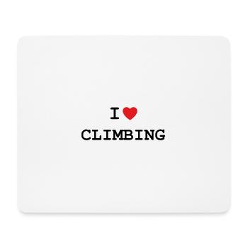 Ich liebe Klettern - Design mit Herz - Mousepad (Querformat) - Weiß - Vorne