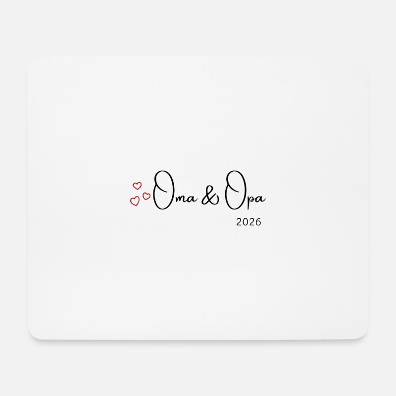 Oma und Opa 2026 werdende Großeltern Schwanger  - Mousepad (Querformat) - Weiß