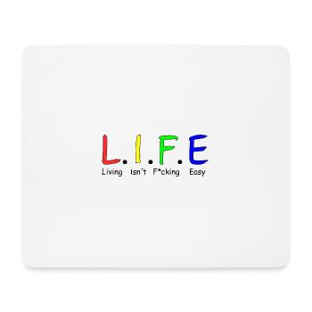 Vie - Tapis de souris (format paysage) - blanc - Devant