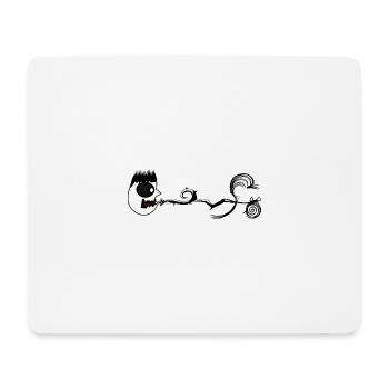 Gesicht schreiende Früchte - Mousepad (Querformat) - Weiß - Vorne