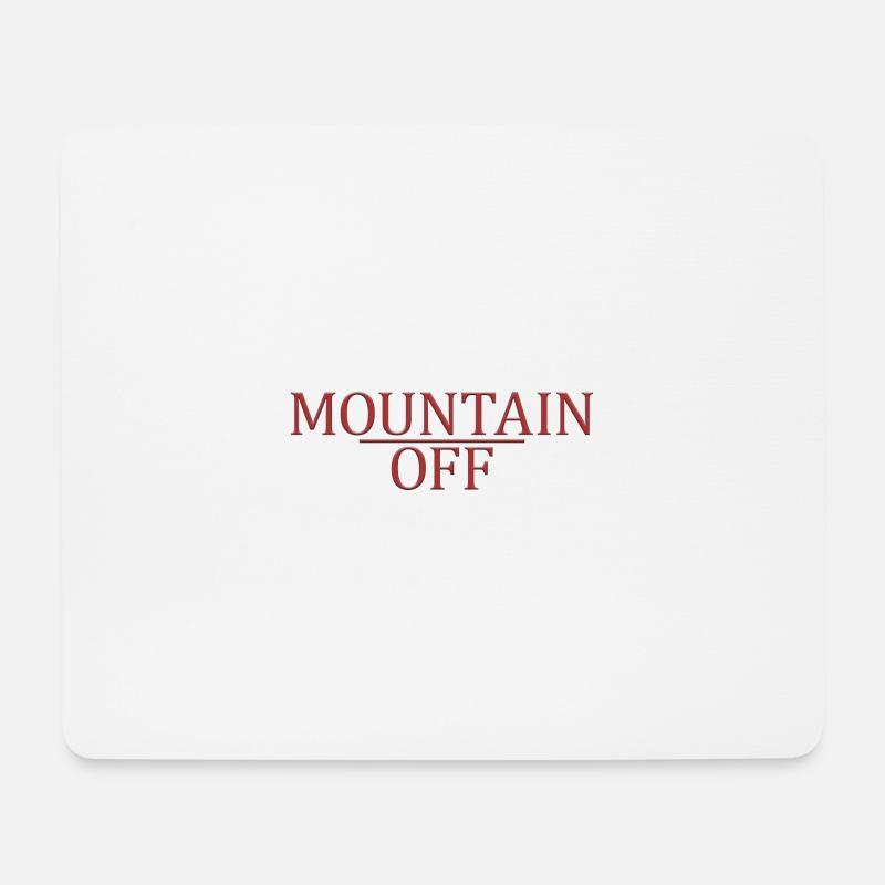 Mountain off - Mousepad (Querformat) - Weiß