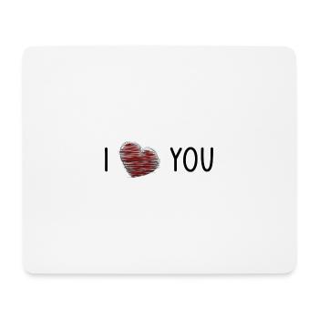 LIEBE. WEIHNACHTEN. VALENTINSTAG. PAAR. GERADE VERHEIRATET. - Mousepad (Querformat) - Weiß - Vorne