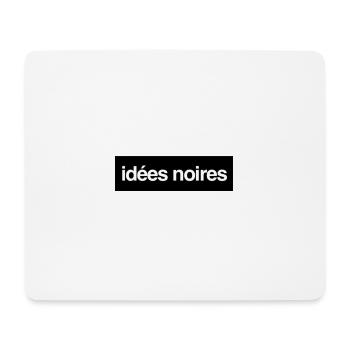 Idées noires (rectangle noire) - Tapis de souris (format paysage) - blanc - Devant