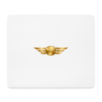 Goldenes Flügelemblem individuell personalisieren  - Mousepad (Querformat) - Weiß - Vorne