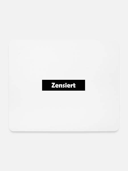 Zensiert | Zensurbalken - Mousepad (Querformat) - Weiß