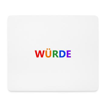 WÜRDE - Mousepad (Querformat) - Weiß - Vorne