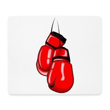 Gants de boxe Boxe Symbole Combattant - Tapis de souris (format paysage) - blanc - Devant
