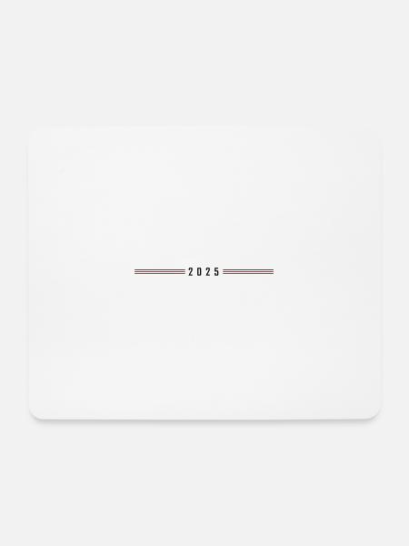 2025 Jahr - Mousepad (Querformat) - Weiß