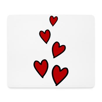 Symbole de l’amour des cœurs - Tapis de souris (format paysage) - blanc - Devant