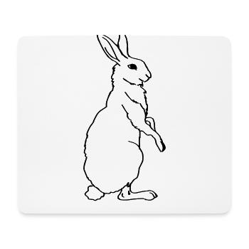 Hare, bunny, easter, easter bunny, illustration - Mouse Pad (horizontal) - white - Front